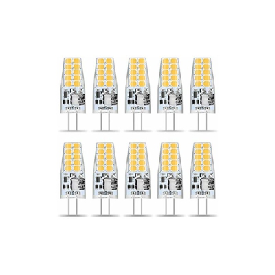 Lampadina LED G4, 10 lampadine LED G4, 12 V, 3,5 W, luce bianca calda, 3000 K, 20 x 2835 SMD, sostituisce lampadine alogene da 40 W, senza