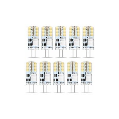 Lampadina LED G4, luce bianca calda, 10 LED G4 12 V, 3 W, luce bianca calda 3000 K, 48 x 3014 SMD, sostituisce lampadine alogene da 30 W, senza