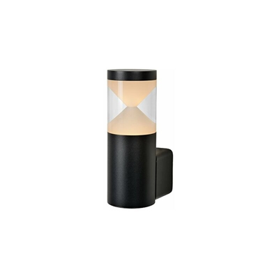 Lucide Teo lampada da parete esterna del LED 1Â X 7Â W 3000Â K IP54Â di nero, alluminio, integrato, 7Â W, Nero, 8Â x 12Â x 20Â cm