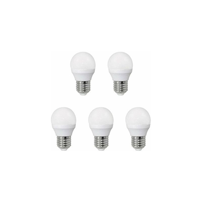 A2BC LED Lighting 554008800300 - Confezione di 5 lampadine a LED sferiche 5,2 W equivalenti a 40 W luce calda