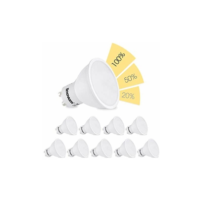 fourstep lampadina LED dimmerabile 2700Â K e 4000Â K, 10 StÃ¼ck - WarmweiÃ?, GU10, 5.00W, 230.00V