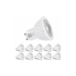 Confezione da 10 lampadine LED GU10, 6 W (sostituisce le lampadine alogene da 60 W), luce bianca fredda, 6000 K, 600 lm, non dimmerabile, GU10 LED características