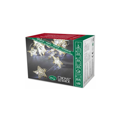 Konstsmide, Catena luminosa decorativa a LED con stelle metalliche, funzionamento a batteria en oferta