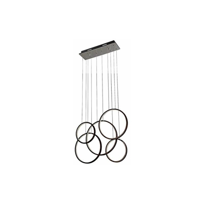 Elements Lighting 101050 - Lampadario a sospensione, acrilico, 74 W, colore: Nero perla
