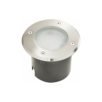 VOM069381 VOM69381-Spot da incasso per esterni, modello Roma, forma rotonda, 700 Lm-3000 K-IP67, grigio - Voltman