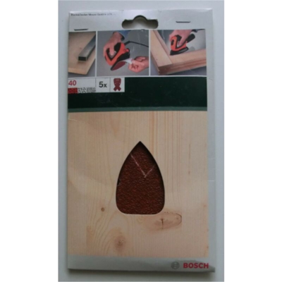 Bosch - 5 Fogli Abrasivi Per Levigatrici A Delta - 95X135Mm, G40