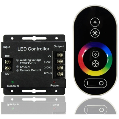Led Controller Touch 18A telecomando con centralina per striscia Rgb Wireless