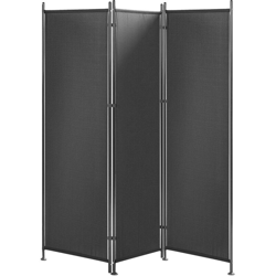 Paravento a 3 pannelli 160 x 170 cm nero NARNI en oferta