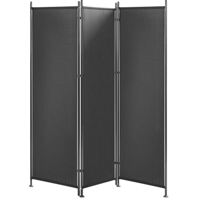 Paravento a 3 pannelli 160 x 170 cm nero NARNI