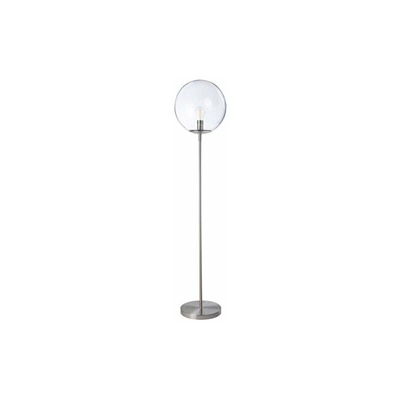 233829 Lampada Decorativa, Metallo/Vetro, 40 W, Argento, ø34 x H 160 cm - Lussiol