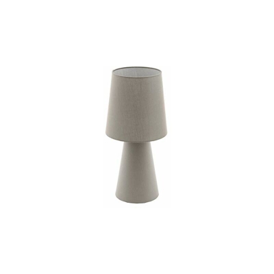 EGLO CARPARA - Lampada da tavolo, altezza 47 cm, in tessuto, 12 W, colore: Tortora