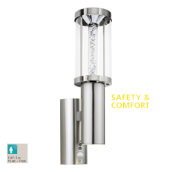Lampada da Parete per Esterni Trono Stick, Luce da Esterni con Sensore di Movimento a 2 Punti, Lampada da Parete con Sensore in Acciaio Zincato en oferta