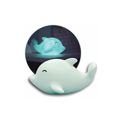 Reer lumilu Sea Life Dolphin, luce notturna a forma di delfino, regalo di compleanno, per ragazzi e ragazze, colore verde, 52293