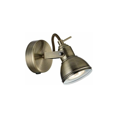 Searchlight Industriale 1 LT Antique BRASS SPOTLIGHT 50 W, ottone anticato