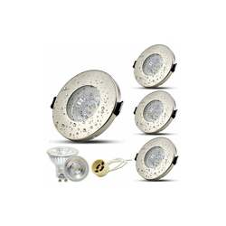 4 faretti da incasso a LED IP44, da incasso, per bagno, GU10, con lampadina da 5 W, luce bianca naturale 230 V características