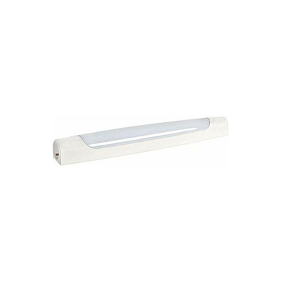 ARI53026 Riga SDB LED con interruttore e presa, Plastica, 9.5 W, Bianco, 43, 6 x 5, 2 x 5, 6 cm - Aric