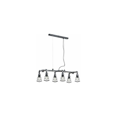 Trio Leuchten Lampadario E27, 360 W, Silberfarbig Antik, 46.3 x 103 x 150 cm