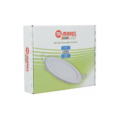 Makel - Pannello LED slim da 9 W, 6500 K, luce bianca fredda.