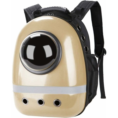 Zaino porta capsule portatile per animali domestici Borsa da trasporto a bolle trasparente per cuccioli di cane gatto Piccoli animali domestici - Oro