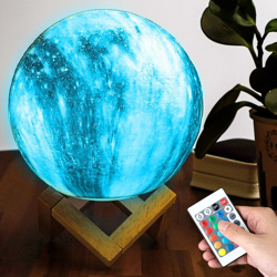 Lampada Tavolo Pianeta 15cm Luce LED RGB Cambio Colore Moon Luna USB Telecomando características