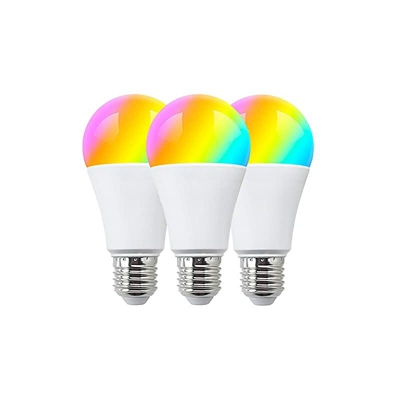 Aluzan Color Sun E27 Smart Lampadina dimmerabile multicolore | Lampada a risparmio energetico con telecomando, controllo vocale e timer, compatibile