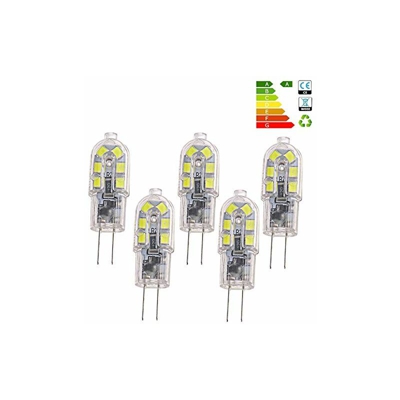 5 x lampadine LED trasparenti di ricambio alogene G4 per lampade LED trasparenti a luce fredda.