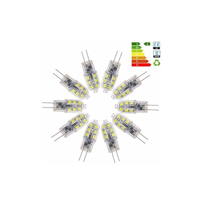 10 lampadine alogene G4 LED trasparenti a luce fredda