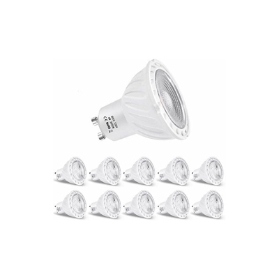 Confezione da 10 lampadine LED GU10, 6w WarmweiÃ?, GU10, 6.00W, 230.00V - Zikey