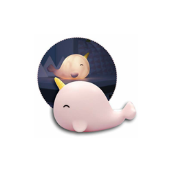Reer Lumilu Sea Life 52284 - Luce notturna a forma di Narwhal, simpatica idea regalo per battesimo per ragazzi e ragazze, colore: rosa características