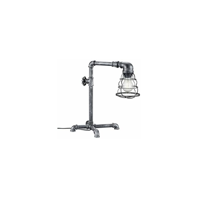 Trio Leuchten Lampada da Tavolo E27, 60 W, Silberfarbig Antik, 40 x 25 x 40 cm