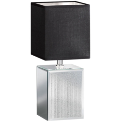 Bert - Lampada da tavolo in vetro, 40 W, colore: Argento - Fischer&honsel en oferta
