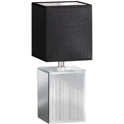 Bert - Lampada da tavolo in vetro, 40 W, colore: Argento - Fischer&honsel