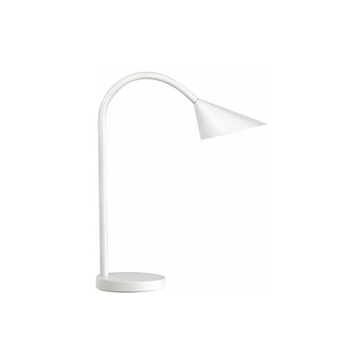 Favorit Unilux 400077404 Lampada Sol da Tavolo a LED 7.4 W, Moderna, Interruttore On-Off sul Cavo, per Cameretta, Ufficio, Scrivania, Colore Bianco