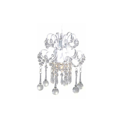 lampadario a sospensione con mini cristalli, 1 luce, colore: bianco - Dellemade precio