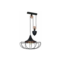 Homemania HOMAX_4481 Lampada a Sospensione Perseus Nero, Rame in Metallo, 48.5 x 48.5 x 130 cm precio