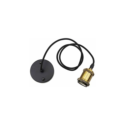 E27 - Lampada a sospensione in rame, stile vintage, retro antico (oro)