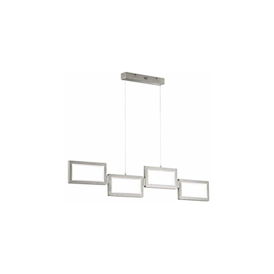WOFI - Lampada a sospensione per interni, in nichel opaco, stile moderno, in plastica, 59 W