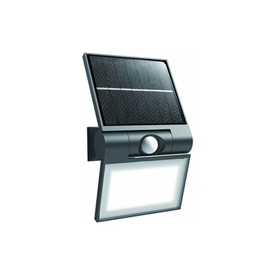 VOM069209 VOM069209- Lampada solare AXLA-2000 Lm-6500 K-IP44-con rilevatore di movimento, colore: Nero - Voltman