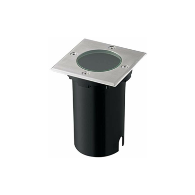 VOM69380-Faretto da Esterno da Incasso-Modello Roma-Forma quadrata-IP67-GU10 Non Incluso-Grigio - Voltman