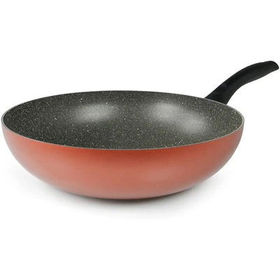 Flonal Padella Wok 1m Diametro 20cm in Alluminio Antiaderente Bronzo