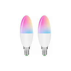 Lohas Smart Lamp Candle Bulb, Lampadina a LED con attacco E14, multicolore RGB + bianco, potenza 5W, funziona con Alexa e Google Home, 2 pezzi en oferta