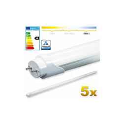 LEDVero 5x SMD LED Tubo 120cm Certificazione TÃV Bianco freddo - Tubo fluorescente T8 G13 - Cover opalino 18 W, 1800 Lumen- pronto per l'installazione precio