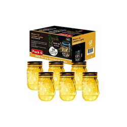 Lampada Solare 6 Pezzi Lampade Solari Barattolo di Vetro Illuminante Impermeabile Lampade con 20 LED per da Esterno Giardino Giardino Feste Camera da precio