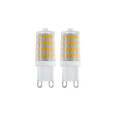 Eglo - Set di 2 lampadine LED G9 con attacco bispina, 2 lampadine a LED, 3 Watt (equivalenti a 33 Watt), 360 lumen, G9 LED bianco caldo, 3000 Kelvin,