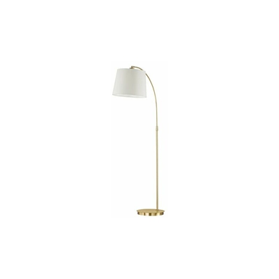 Fischer & Honsel 45361 - Lampada a stelo 1 lampadina E27, max. 40 W, in ottone opaco, paralume camp, H.120-160 cm