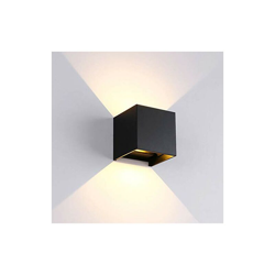 Lampada da parete a LED per interni, 12 W, per esterni, moderna, con angolo di irradiazione regolabile, colore nero, 3000 K, bianco caldo características