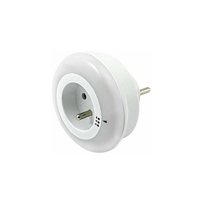 Hugo. Brennenstuhl 1173261Â Luce Notturna LED sensore crepuscolare con 1Â Presa plastica bianco 8,2Â x 6,2Â cm