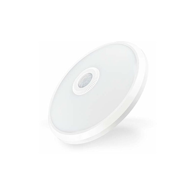 POPP® Nuovo Plafoniera superficie LED con sensore di movimento ad infrarossi bianco, 16 W Diametro 29 cm IP44 neutro 4000 K SMD2835 interno, esterno,