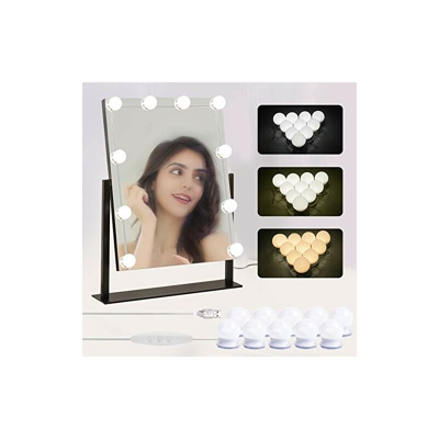 Benbilry Hollywood Style LED lampada specchio 10 dimmerabile Make Up luce specchio lampada per specchio cosmetico specchio lampada per tavolo da