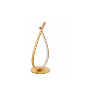 Eglo, lampada da tavolo a LED Mirafly, 2 luci, lampada da comodino, in alluminio, acciaio e plastica, lampada da soggiorno in oro, bianco, lampada